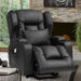 Power Lift Recliner Chair with Massage and Heating, PU Leather, Elderly Friendly, Brown