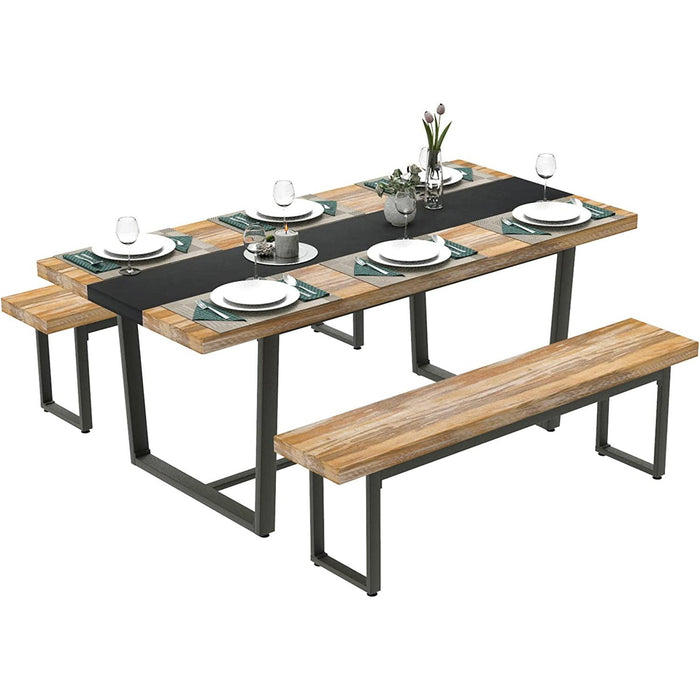 Large 6-8 Seat Farmhouse Modern Kitchen Dining Table