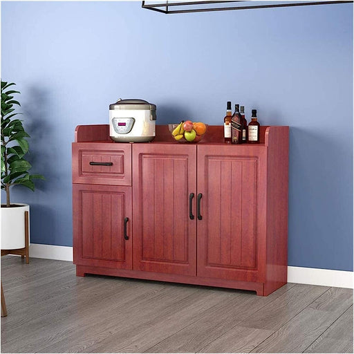 Red Sideboard Buffet Storage Cabinet