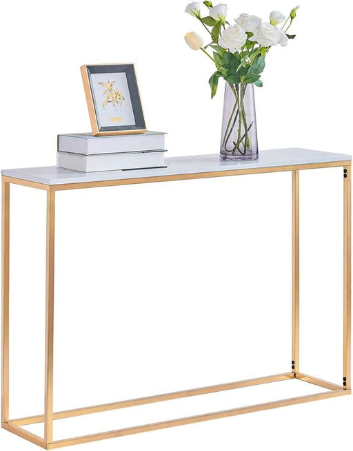 Gold Console Table for Entryway and Living Room