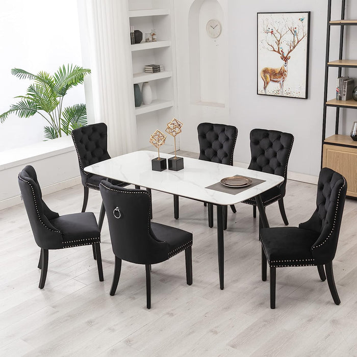 Studded dining chairs with ring hot sale