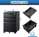 Mobile File Cabinet with Lock, Fully Assembled