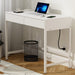 Modern White Desk with USB Charging Ports