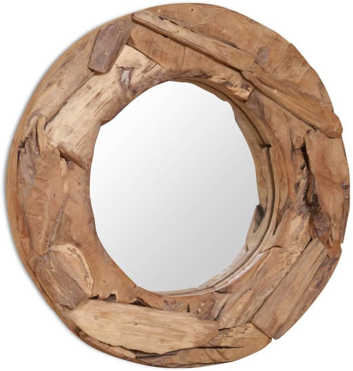 Decorative Mirror Teak 23.6" Roundmirror,Mirror Full Length,Full Length Mirror,Wall Mirror,Mirrors for Wall,Ull Length Wall Mirror