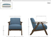 Blue Elle Accent Chair