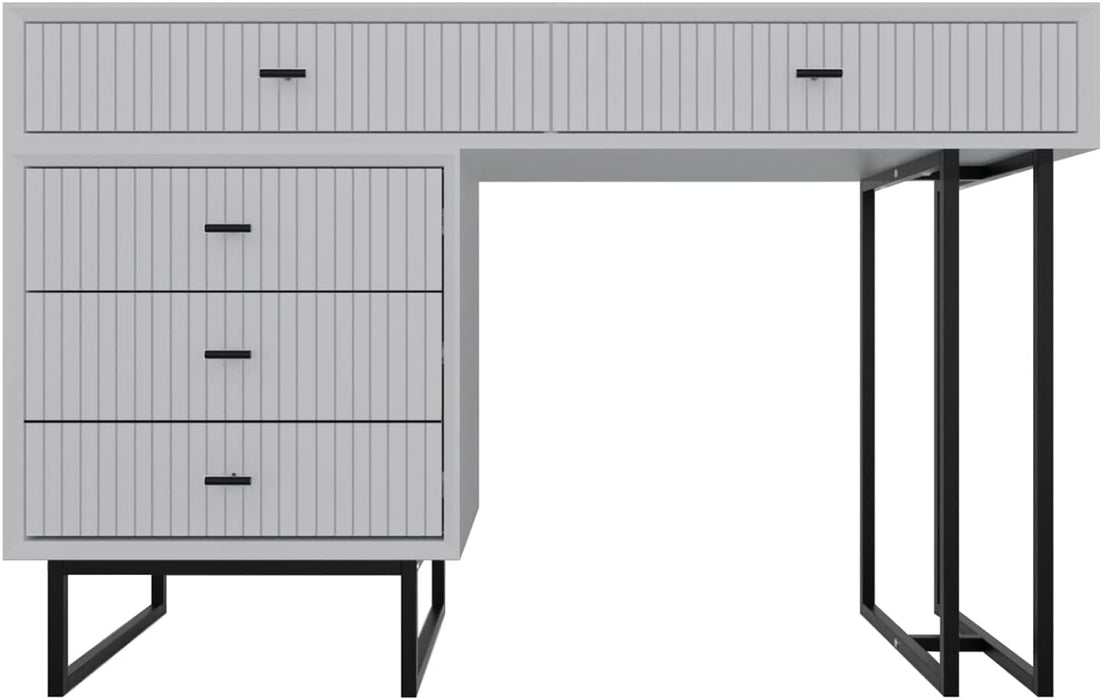 Grey Modern Makeup Vanity Dressing Table with Drawers