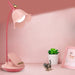 Rechargeable Pink Desk Lamp with Clamp