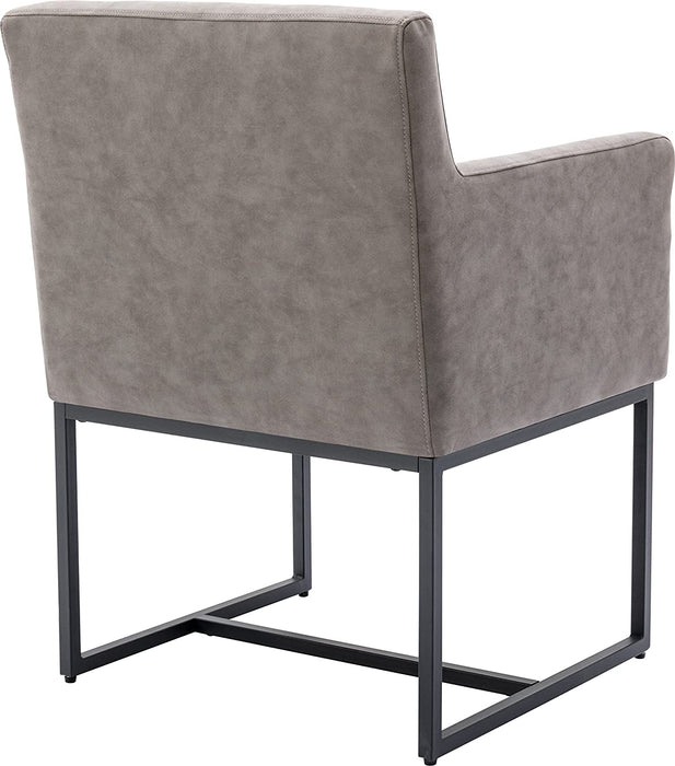 Set of 4 Upholstered Armchairs, Grey