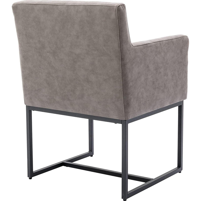 Set of 4 Upholstered Armchairs, Grey