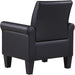 Black Faux Leather Accent Chair for Living Room