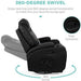 Black Executive Electric Glider Massage Recliner