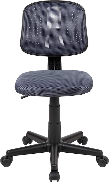 Gray Mesh Swivel Office Chair with Pivot Back