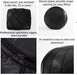 Black Faux Leather Unstuffed Pouf Ottoman