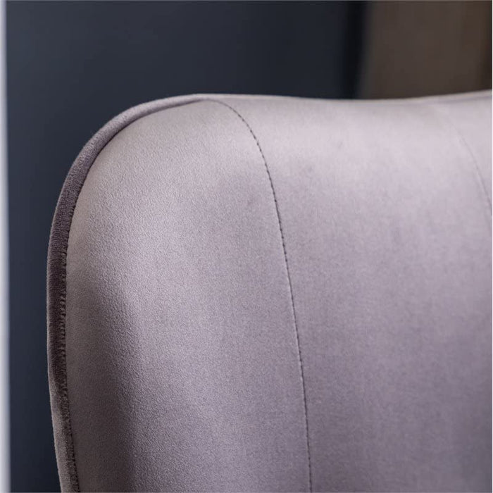 Gray Velvet Tufted Accent Chair by Roundhill Furniture