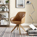 Beech Wood Swivel Chair for Small Spaces