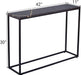 Narrow Faux Marble Console Table with Metal Frame