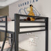 Twin Metal Bunk Bed W/ Guardrail & Ladder, Black