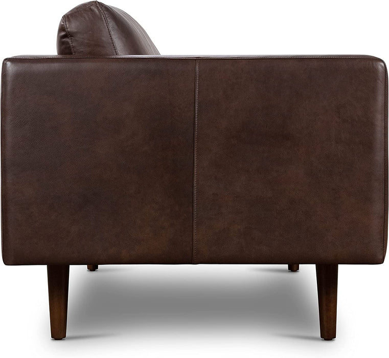 Napa 72″ Leather Sofa in Madagascar Cocoa