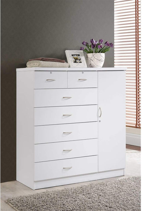 White 7-Drawer Jumbo Chest