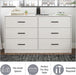 Grey Oak 6-Drawer Edgewater Dresser