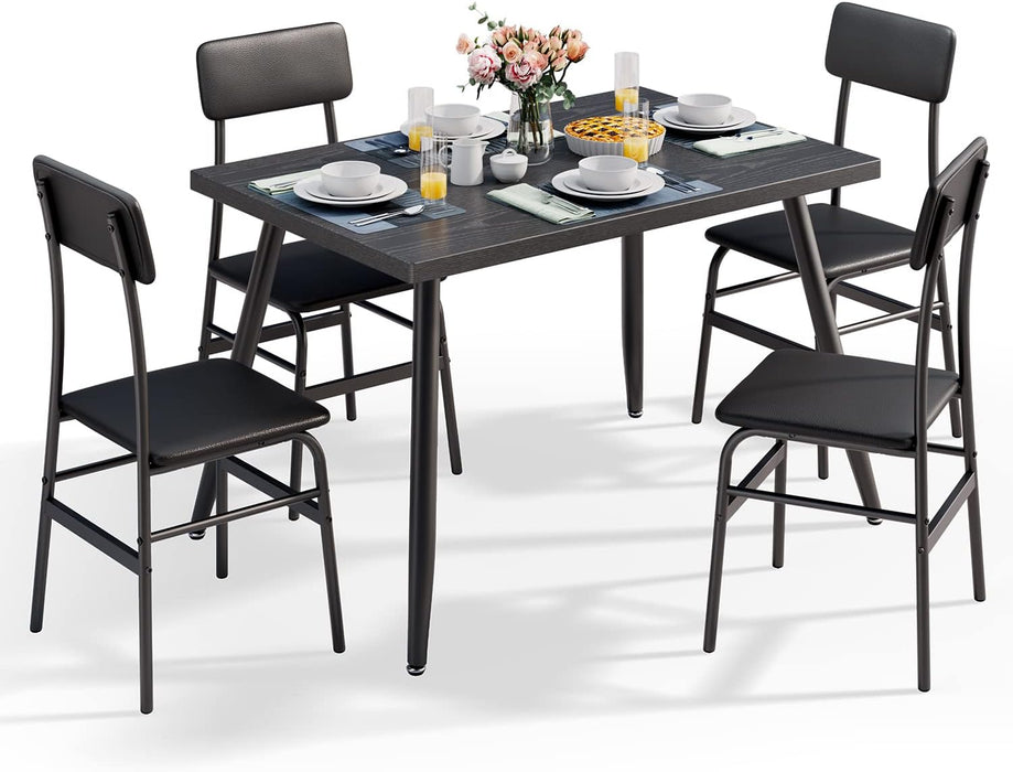 Dining Table Set for 4, Kitchen Dining Table with 4 Chairs