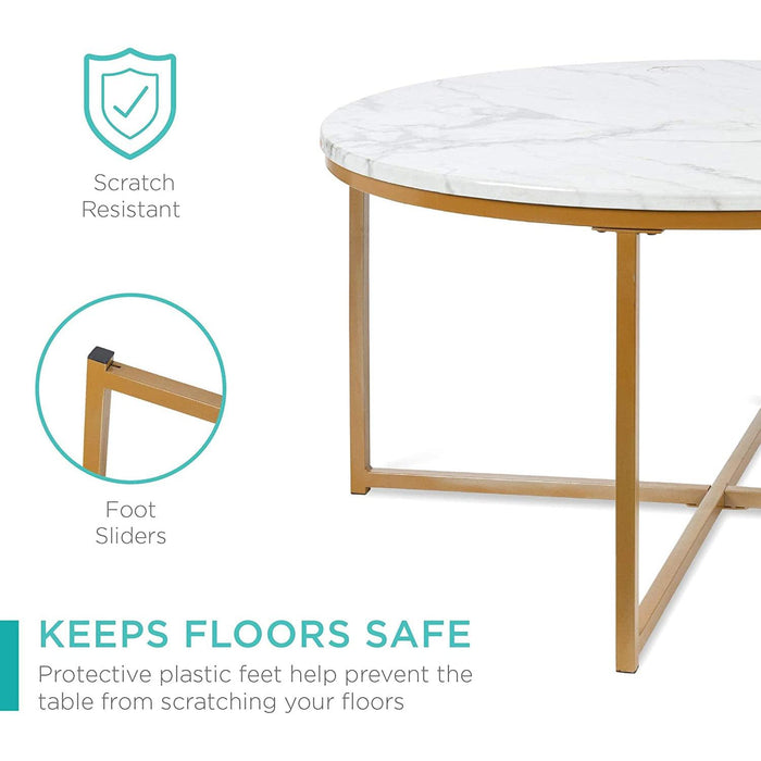 Round Coffee Table, Modern Boho Home Décor