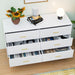 White 6-Drawer Dresser with Wide Drawers