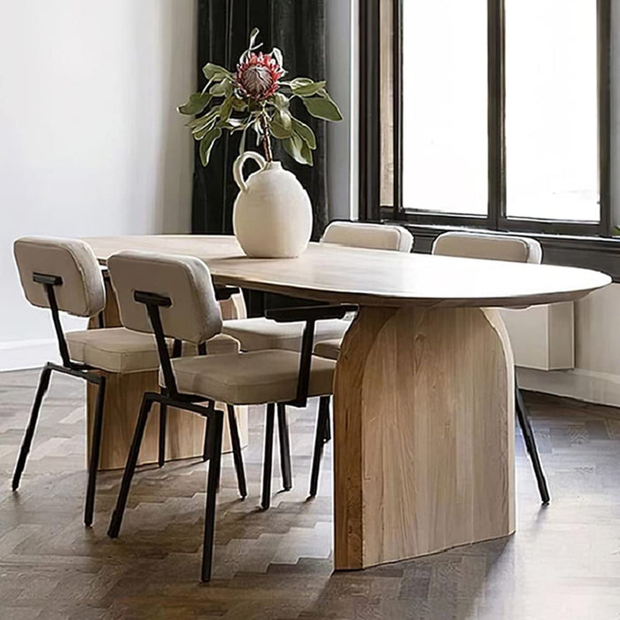 Modern Solid Wood Oval Dinette Table