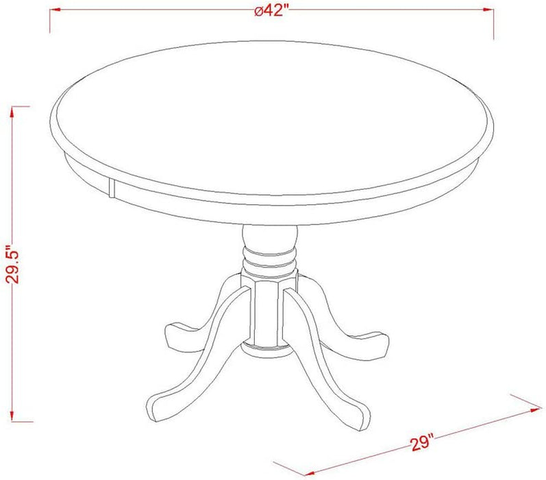 Dining Table, 42", HLT-CAP-TP