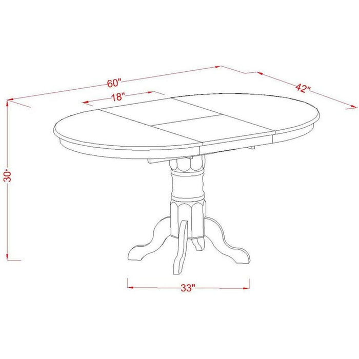 Oak Finish round Wood Dining Table