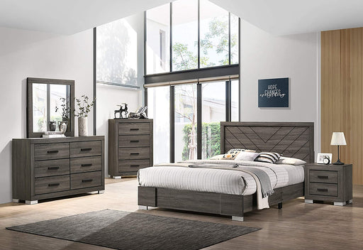 Lorain 6-Piece King Size Gray Bedroom Set