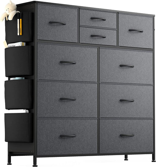 10 Drawer Dresser with Side Pockets and Hooks - ShipItFurniture