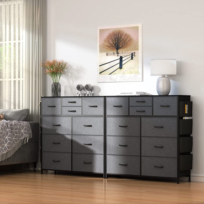 10 Drawer Dresser with Side Pockets & Hooks - ShipItFurniture