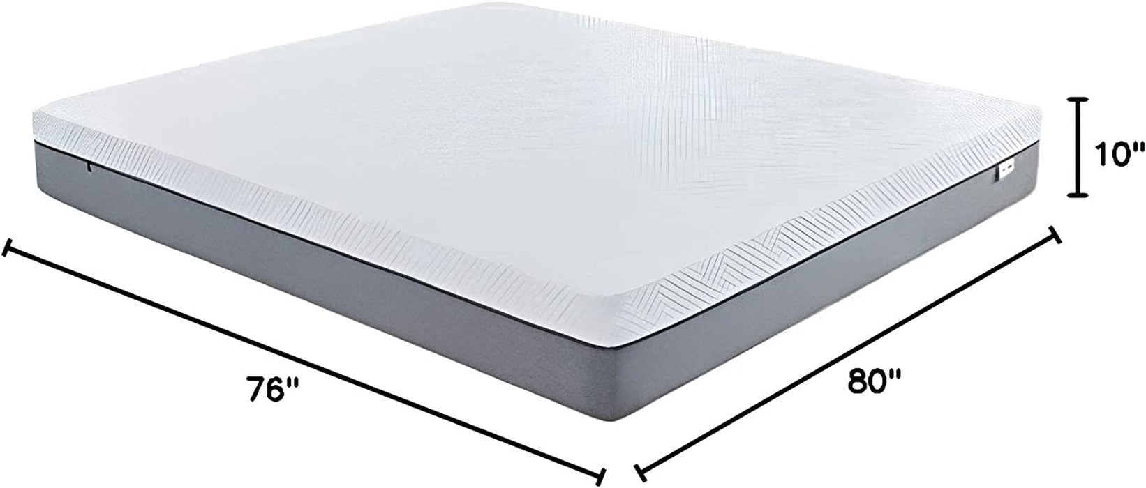 10″ Gel Memory Foam King Mattress, Medium Firm - ShipItFurniture