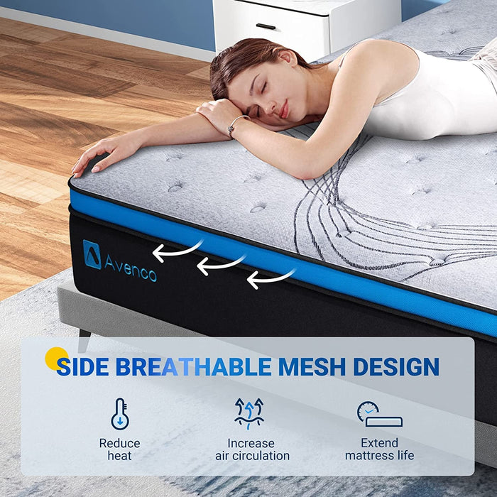 10″ Queen Hybrid Mattress with Gel Memory Foam - ShipItFurniture