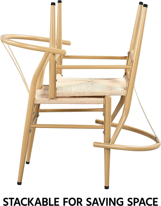 Metal Weave Arm Chair Set of 2