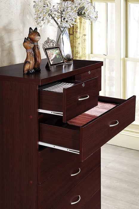 7-Drawer Mahogany Dresser with Top Locks
