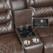 Lexicon Noura Double Glider Reclining Loveseat, Brown