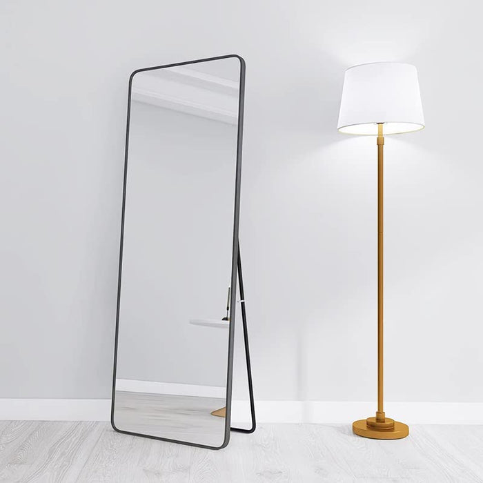 Large Black Aluminum Alloy Wall Mirror