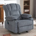 Massage Rocker Recliner with Heat, Fabric, 2 Cup Holders, Pocket