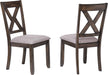 Brown Wood Dining Room Set with Table and 8 Chairs