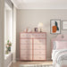 Pink 12-Drawer Dresser for Girls Bedroom