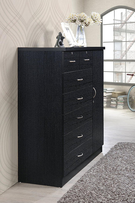 Black 7-Drawer Jumbo Chest