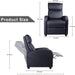 Black PU Leather Reading Reclining Chair