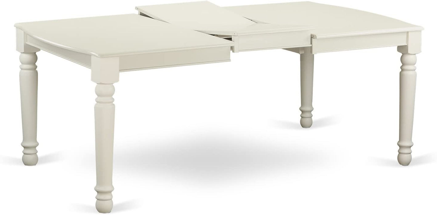 9-Piece Dining Room Table Set, White and Honey