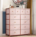 12-Drawer Pink Tall Dresser for Girls Bedroom - ShipItFurniture