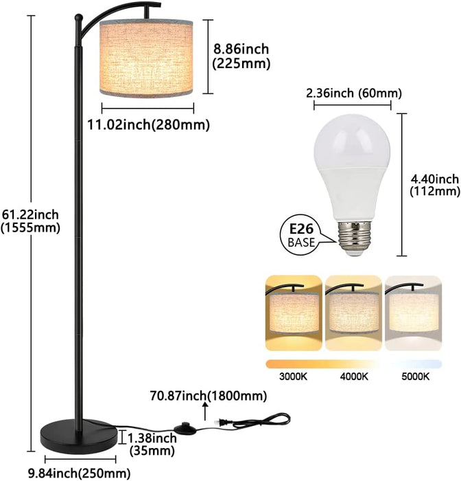 LED Industrial Floor Lamp for Living Room