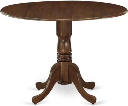 Modern DLT-AWA-TP round Wood Dining Table, Walnut Finish