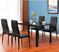 Modern Black 5-Piece Kitchen Table and Chair Set