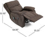 Lindale Massage Recliner, Brown + Black